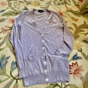 Lavender Button-Up Women's Sweater